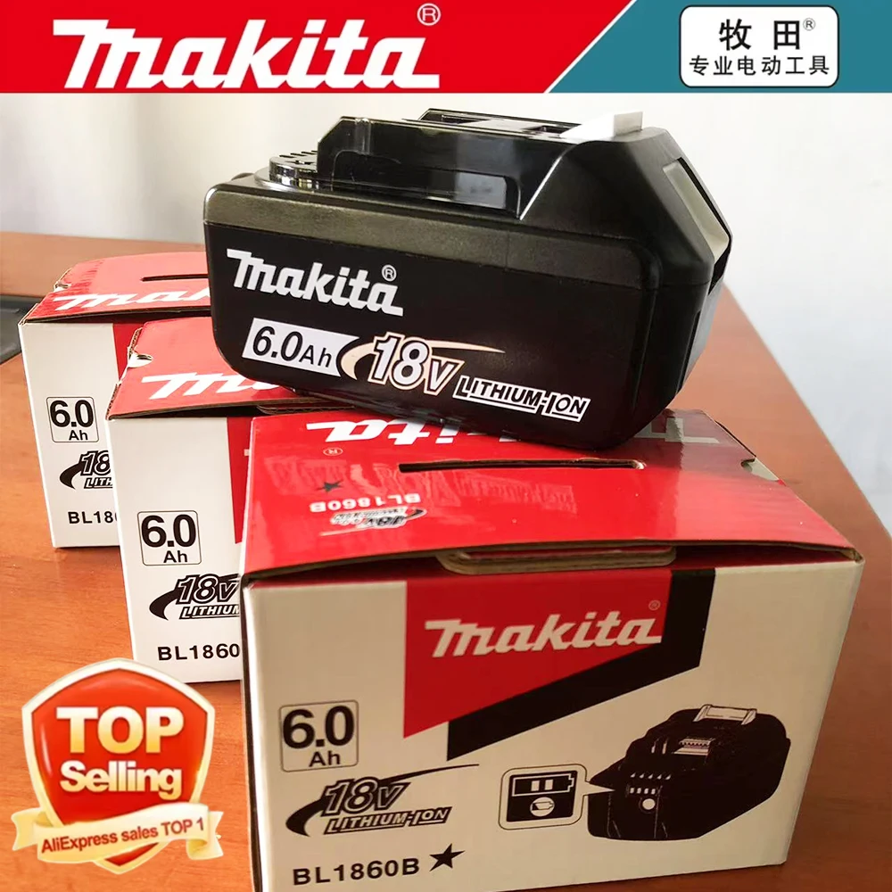 

（Same day delivery）Makita 18V Battery ，For DDF487 BL1880 BL1860B BL1850B BL1840B BL1830B LXT400 Makita 6Ah Power Tools Battery