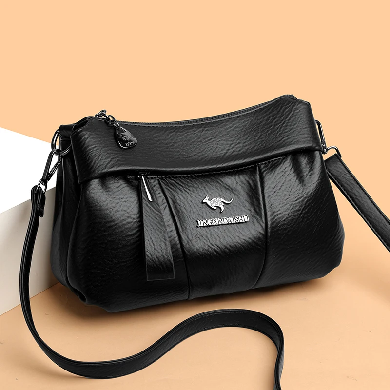 

2025 New PU Leather Women's Handbag - Lightweight Foldable Shoulder Bag with Zipper Pocket, Casual Crossbody Purse for Daily Use