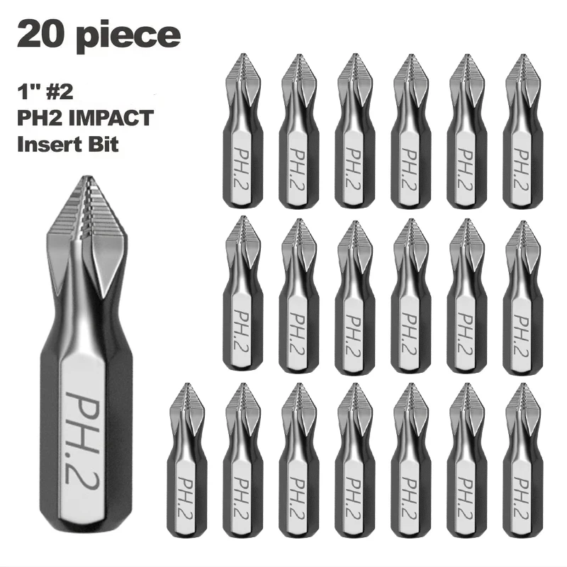 1 Cal Bit wkrętak udarowy PH2-idealny do projektów z tworzyw sztucznych, drewna i metalu!