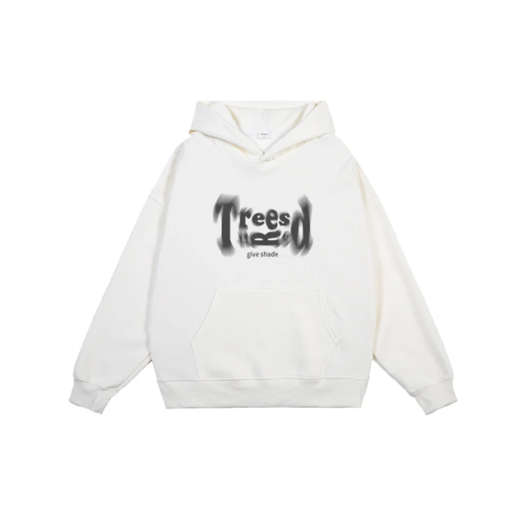 ぼやけた文字グラフィックパーカー純粋な綿春と秋の高級ニッチブランドファッション多用途男性と女性の Y2K パーカー