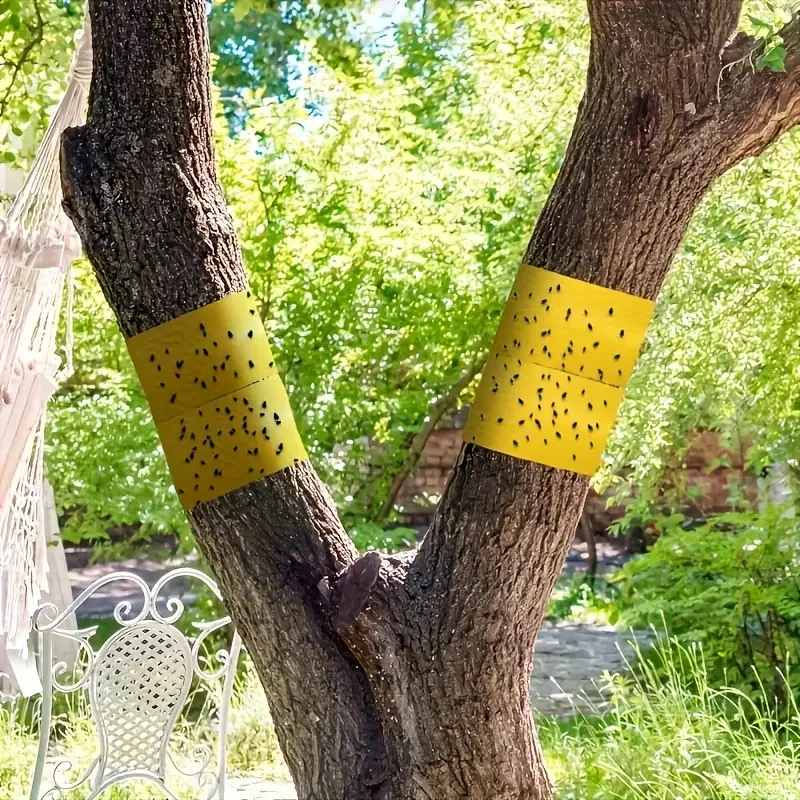 1 Rolle doppelseitiges klebriges Insektensperrband, wirksam gegen Schädlingsbekämpfung im Freien, selbstklebend, geeignet für Bäume, Gärten – Detail 4