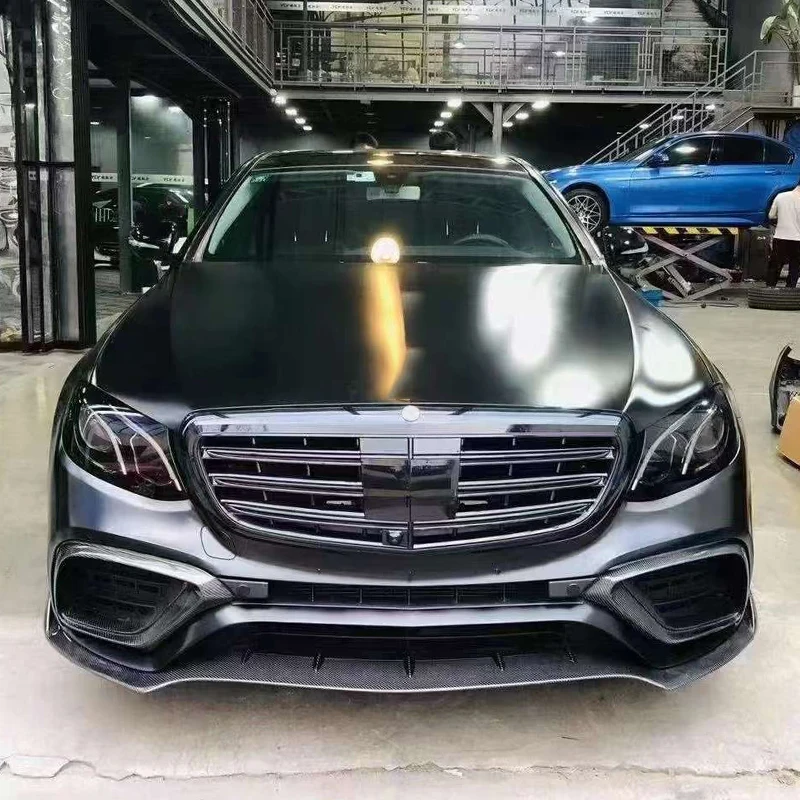 شفة أمامية من ألياف الكربون W213 E63 E63S للفئة E E63 E63S 2016-2020