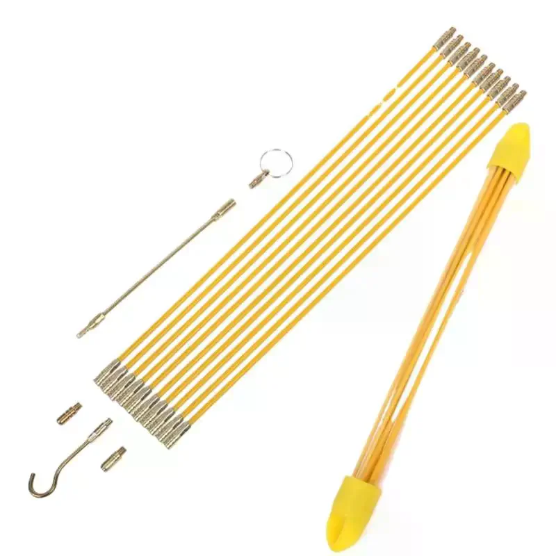 10Pcs 33CM/45CM/58CM  Wire Cable Push Puller Running Cable Wire Kit Electrical Cable Wall Installing Rods Wiring Tool view 4
