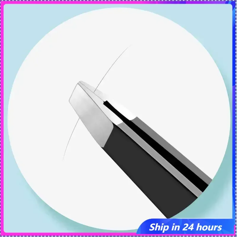 

Stainless Steel Eyebrow Tweezers Black Flat Hair Puller Beauty Makeup Tool eyelash tweezer pince a epiler eyebrow tweezer
