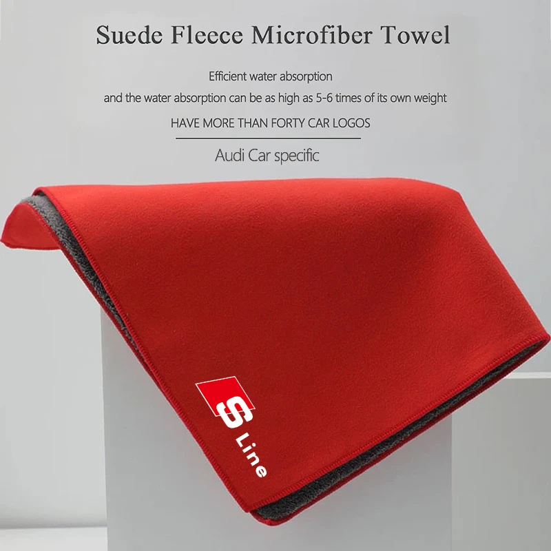 Microfiber Towel Car Interior Cleaning Rag Cloth For Audi S Line A1 A5 A3 A4 A2 A6 A7 A8 Q1 Q2 Q3 Q4 Q5 Q6 Q7 Q8 TT RS3 S5 B8 S1