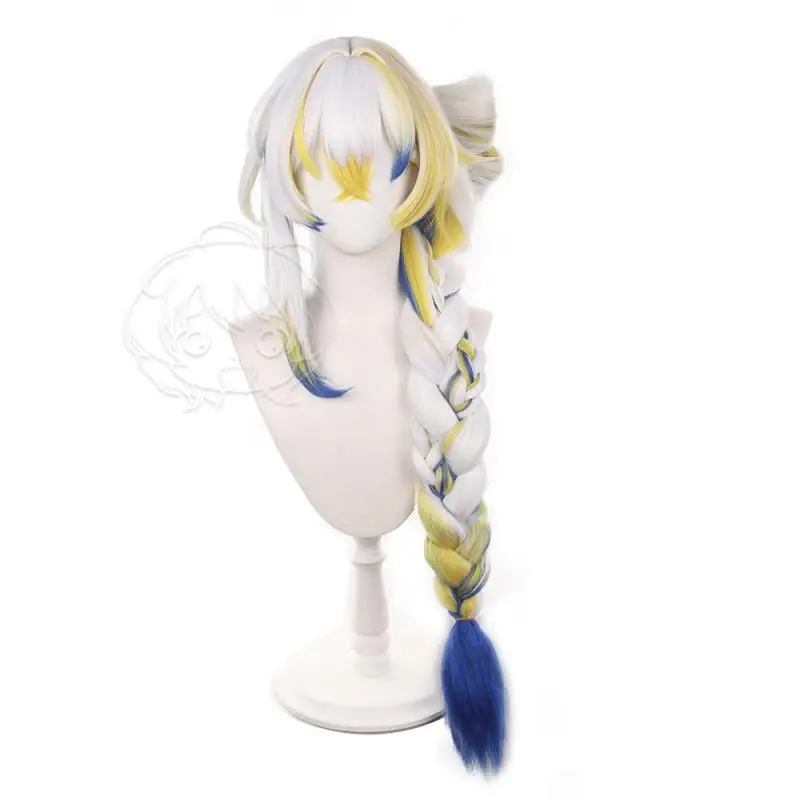 Anime Arknights Shu Damen Cosplay-Perücken, Cosplay-Kostüme, Kopfbedeckung, 95 cm lange, simulierende, dick gefärbte, voluminöse Langhaarperücken – Detail 3