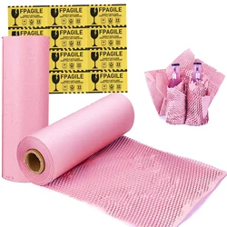 SMVP Pink Multiple Widths 5m Wedding Christmas Birthday Party Art Craft Materials Kraft Wrapping Paper Roll Diy Decorative