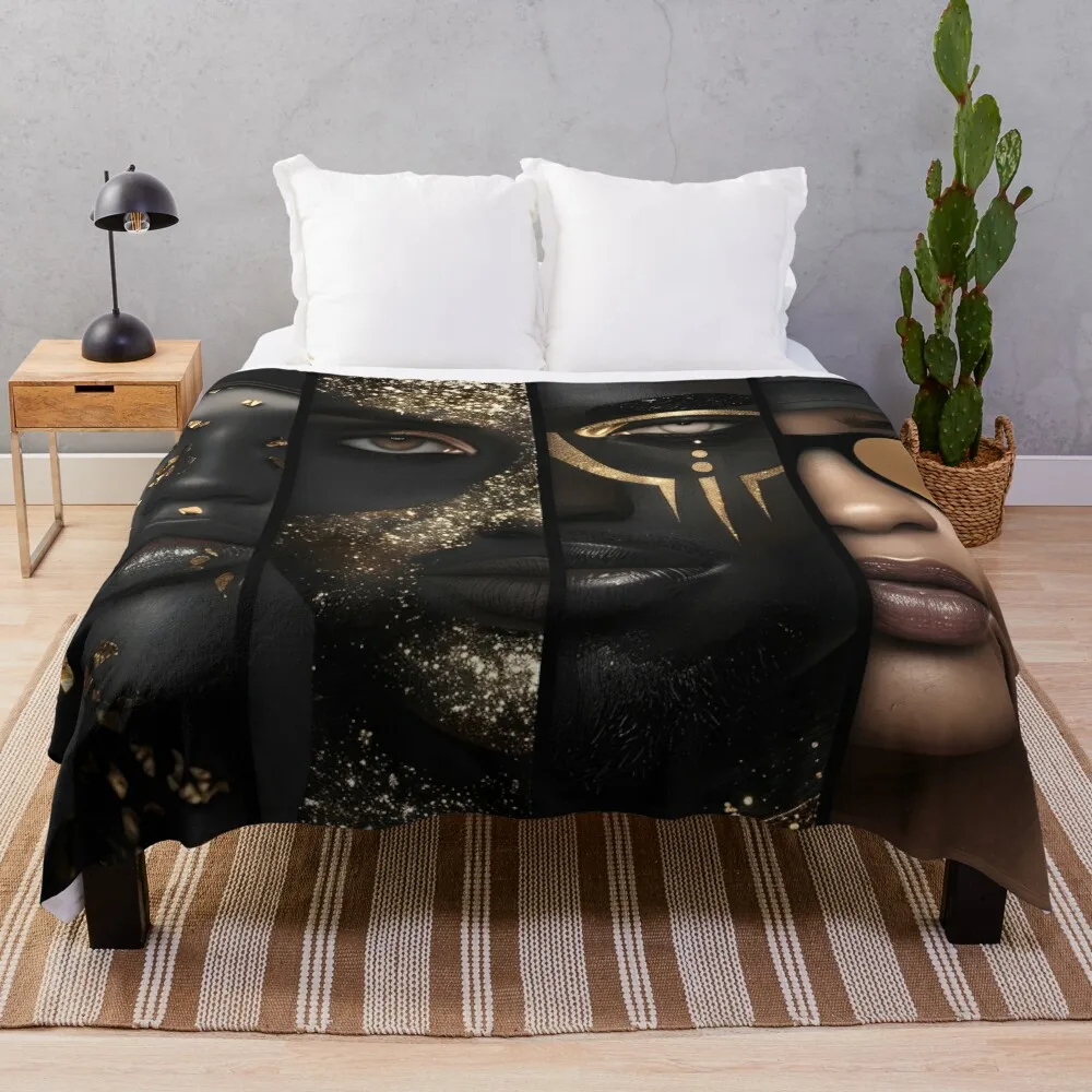 fashion photo collage print Throw Blanket Comforter blankets and throws manga Blankets