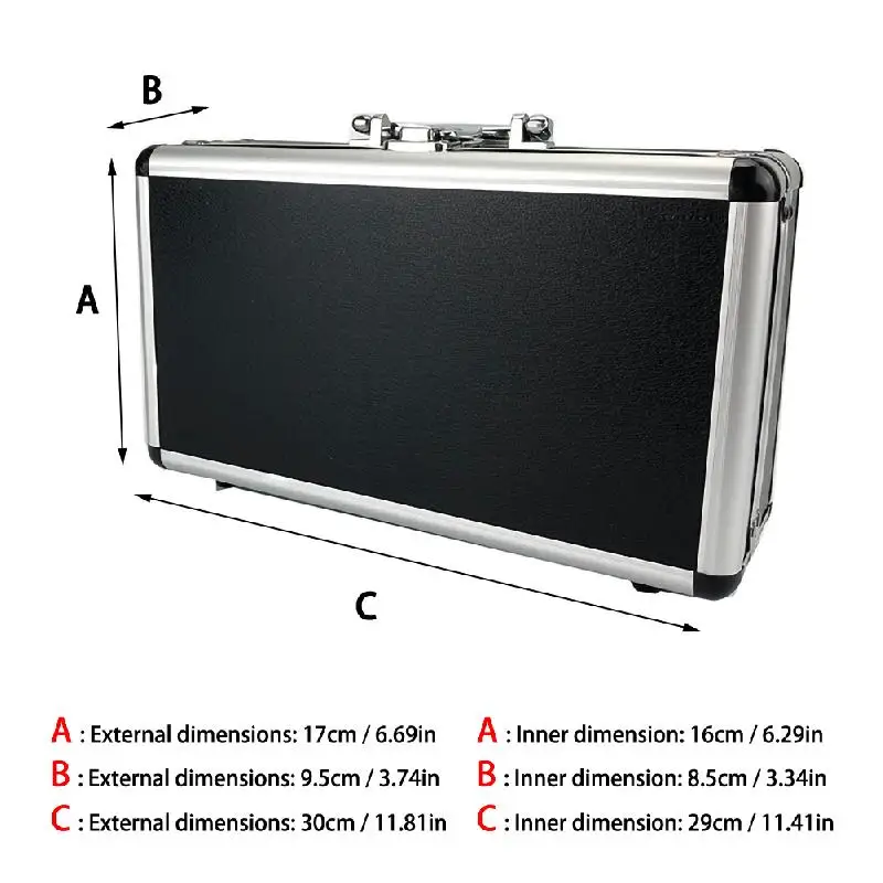 Caja de herramientas de aleación de aluminio, caja de kit de vehículo al aire libre, equipo de seguridad portátil, caja de instrumentos, equipo de