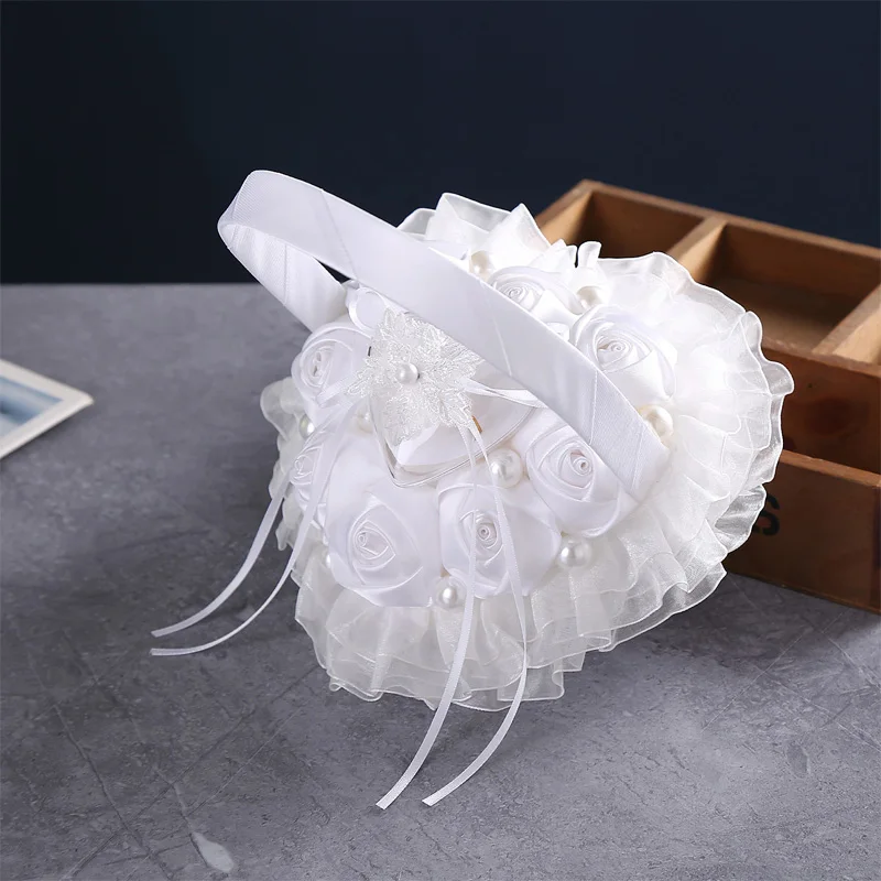 زهرة الحب الطفل الدانتيل الغزل وسادة حلقة ، إنتاج اطلاق النار الإبداعي ، الزفاف الغربي ، الدعائم البيضاء ، اللوازم