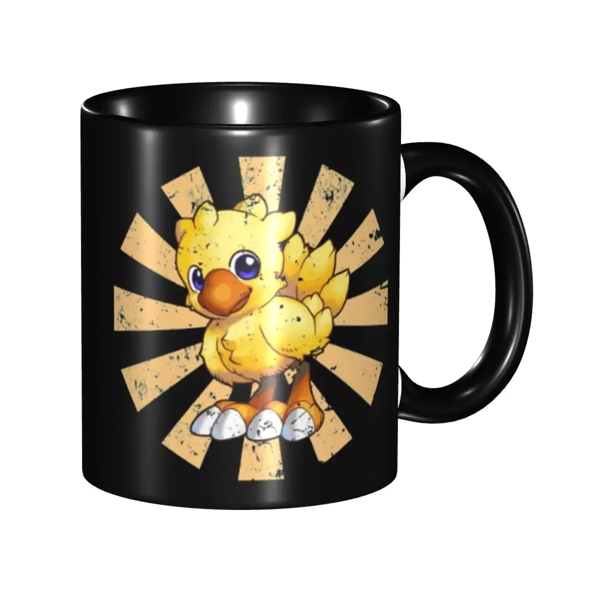 DIY Chocobo Retro Japanese Final Fantasy Ceramic Mug Personalized Coffee Cup Creative Present