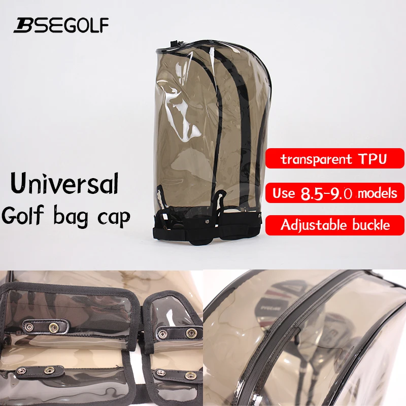 

Universal golf bag cap cover, golf club dust cover, fashionable transparent TPU material with four buttons