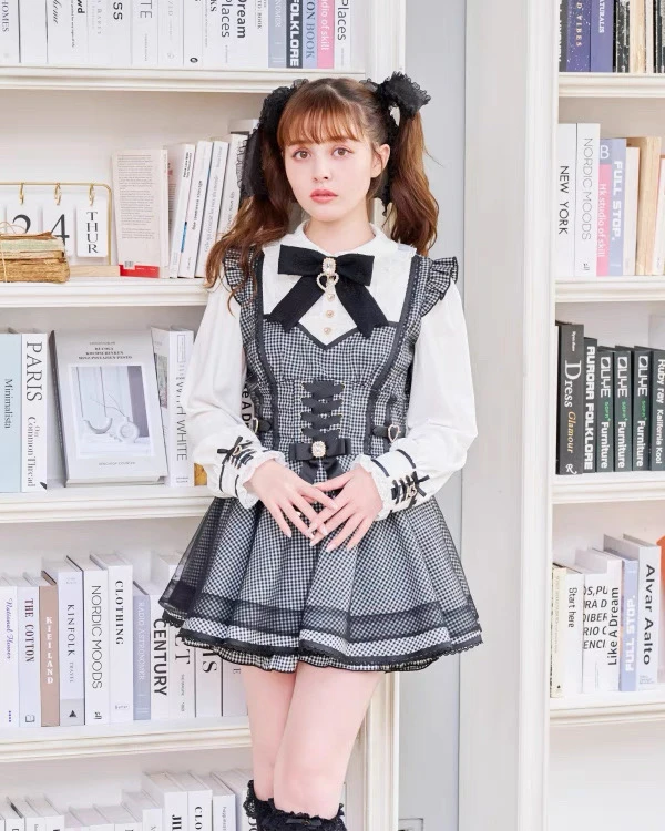 Liz robe ensemble japonais doux mignon dentelle épissage à manches longues robe Shorts 2 pièces ensemble automne nouvelle Mine Lolita haut Shorts tenues