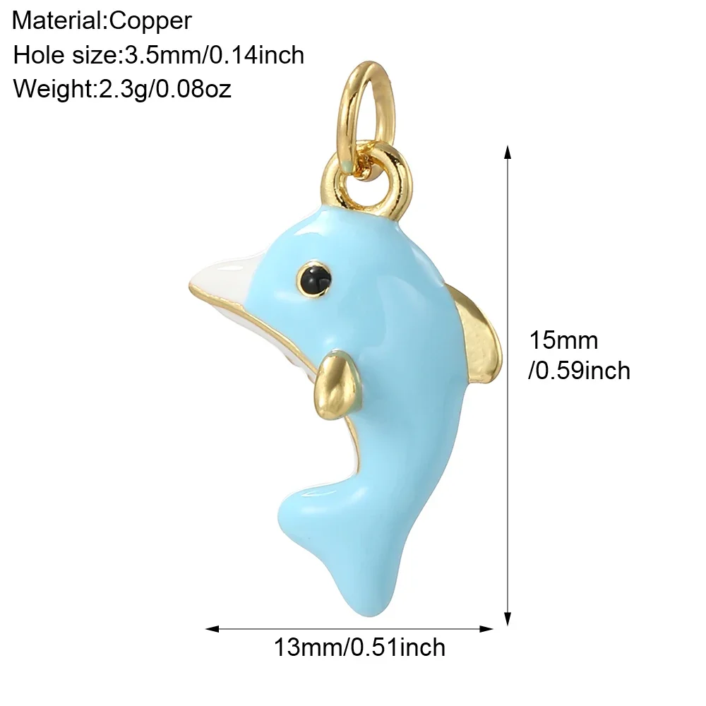 Cute Animals Dolphins Summer Elephant Charms for Jewelry Making Supplies Bohemian Cat Dijes Diy Woman Earring Bracelet Necklace
