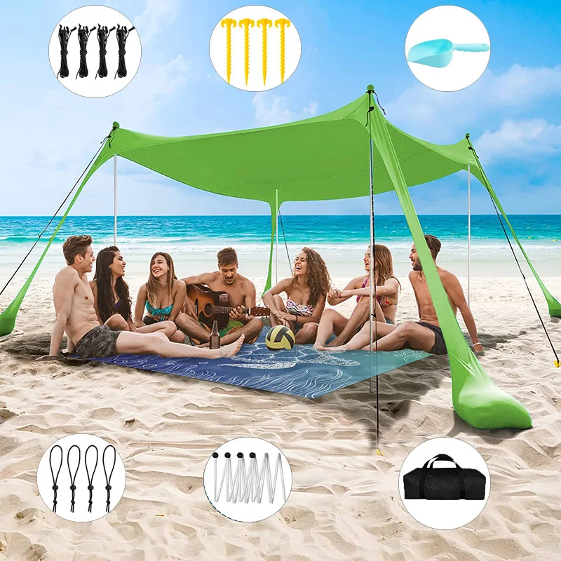 

Outdoor Lycan Canopy Sun Shade Tent UV Protection Beach Camping Fishing Shelter for Seaside Picnic Backyard