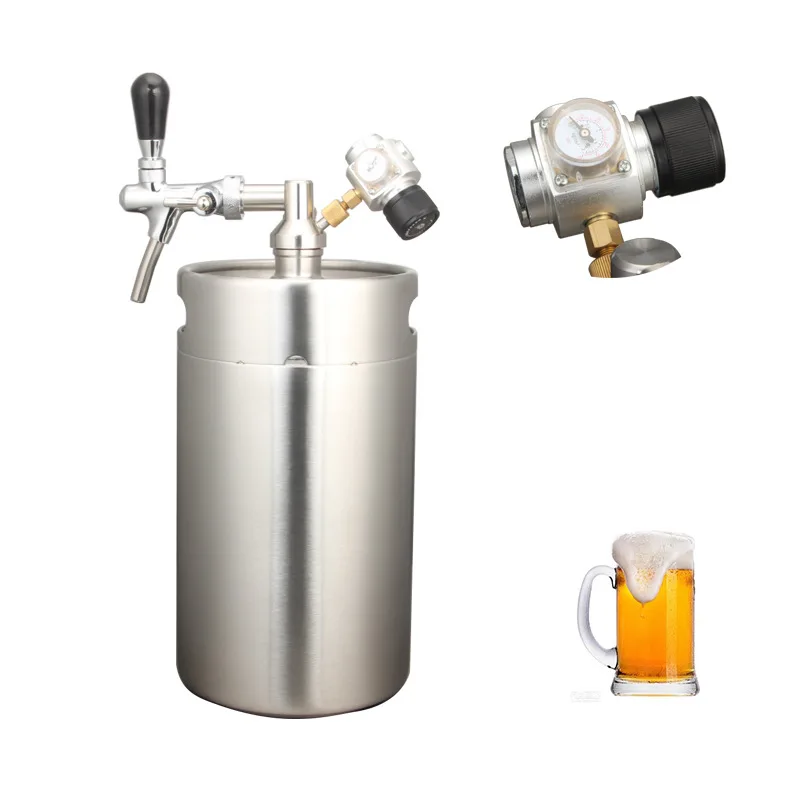 

8L Craft Brewing Second Hair American Stainless Steel Overall Stretching Barrel Friends Party Bar Automatic Beer Container