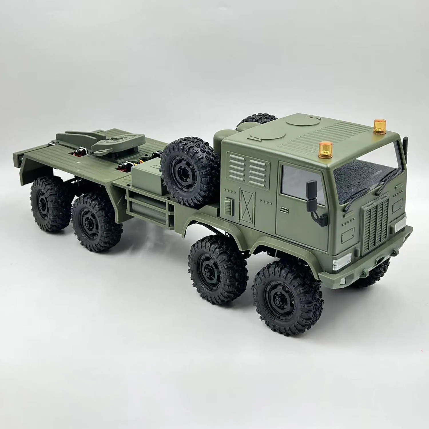 

1/18 RC Military Truck 8*8 RTR Radio Control Off Road Vehicle 280 Brushed Motor Fifth Wheel Winch Metal Hook All Wheel Steering