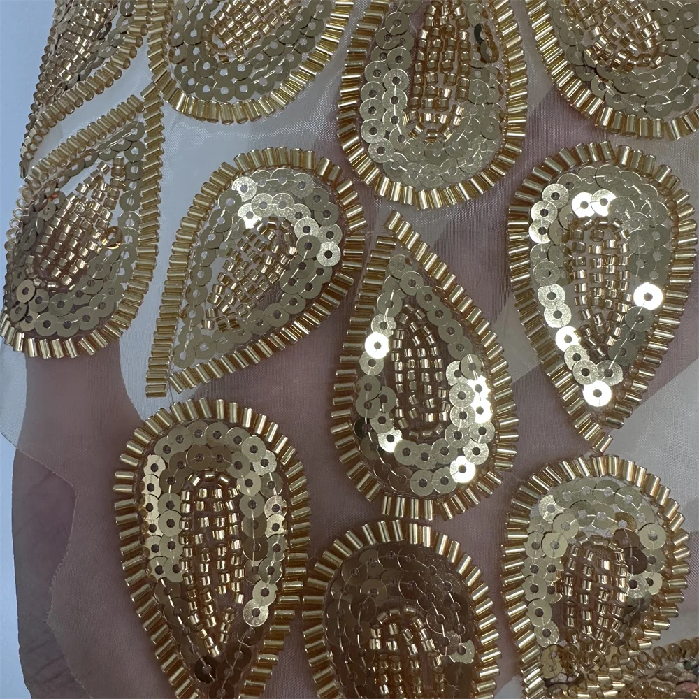 جديد لامعة مطرزة الذهب والفضة الأسود التطريز الحدود صافي الدانتيل طوق بقع #5