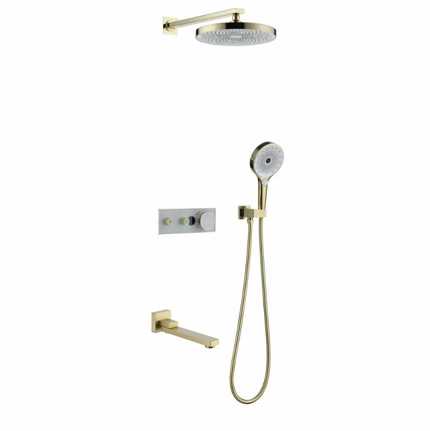 shiny gold Thermostatic Digital Display Shower Faucet Set/Shower Spout Faucet/Bathroom Shower Faucet Set,Rain Shower set