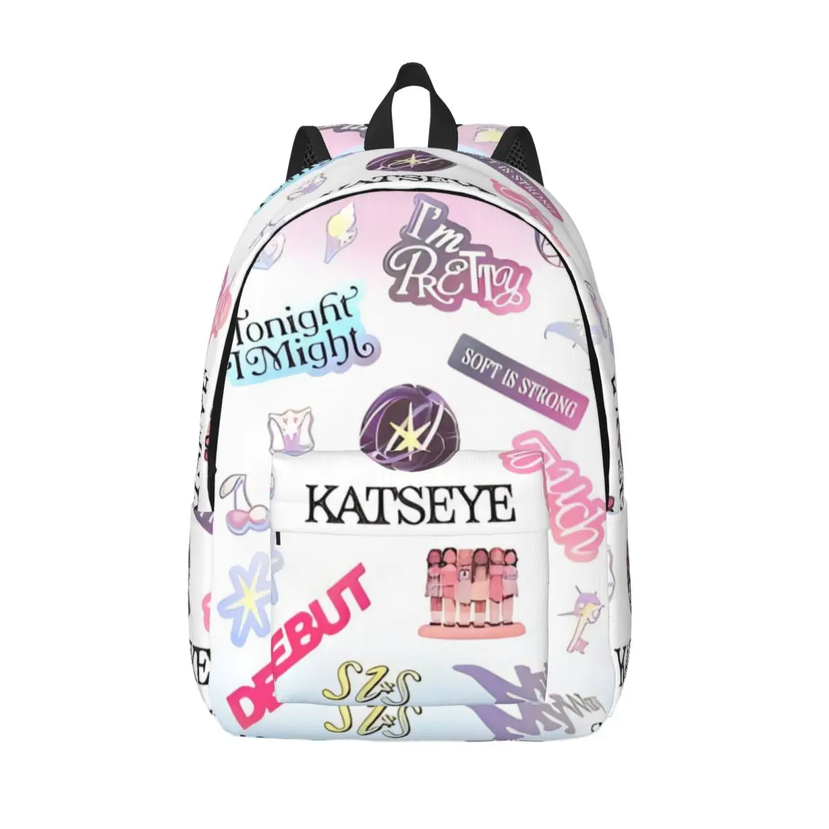 Katseye Rugzak voor kleuterschool School Student Kpop Muziekboekentassen Jongen Meisje Kinderen Canvas Dagrugzak Outdoor