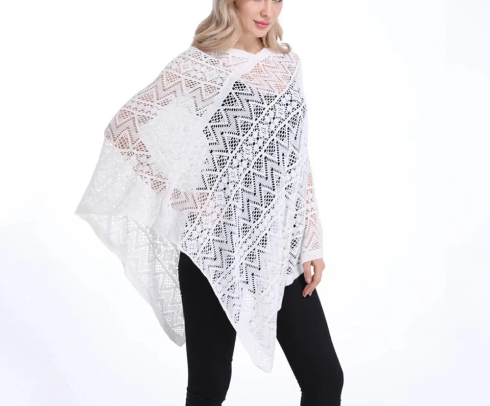 

Women's Lace Cloak Mom's Waist-Length Shawl Elegant Fashion Accessory Uniform size casual style