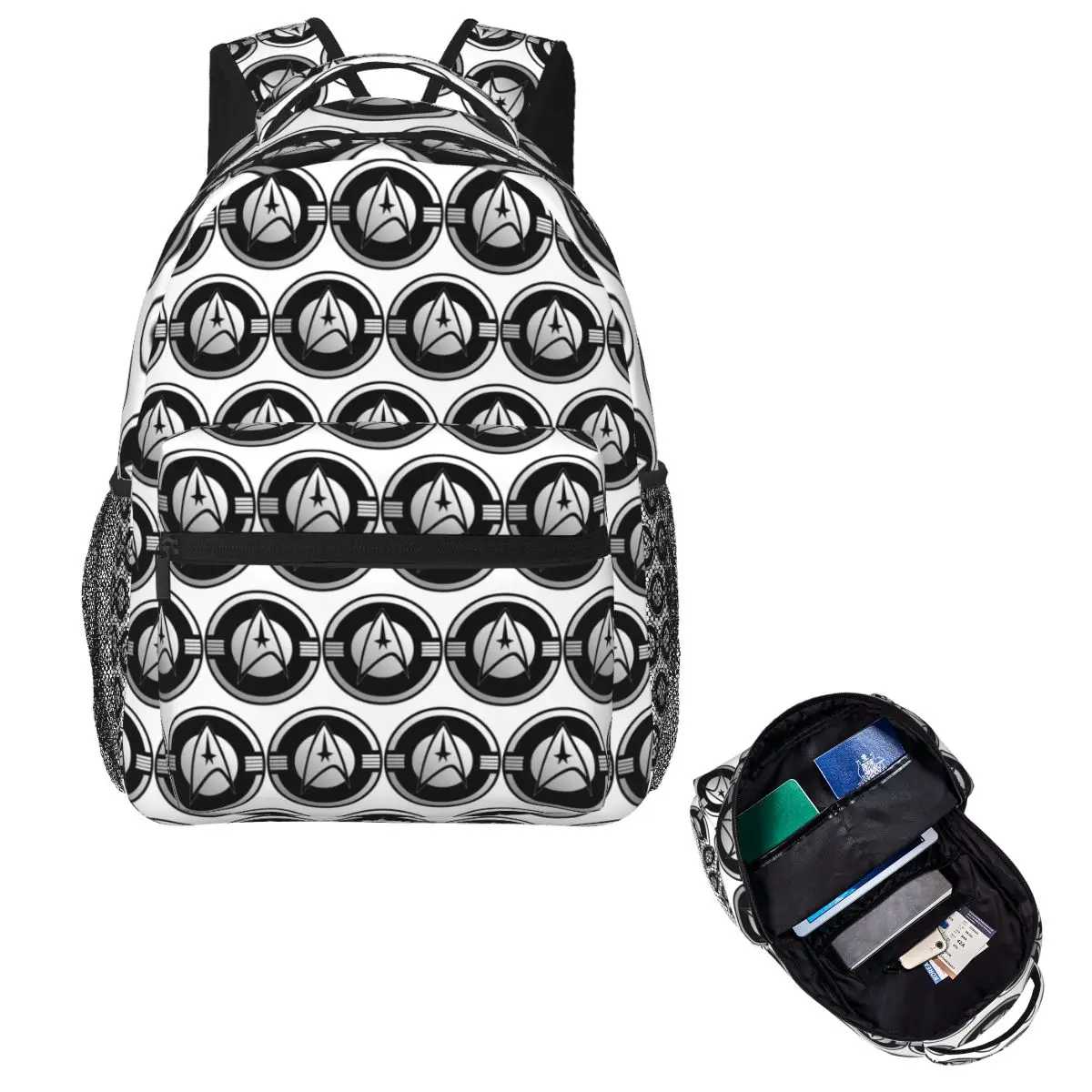 Star Treks Science Fiction TV Series Student Backpack Bag Hiking Travel Daypack for Boys Girls Fashion Bookbag Shoulder Bags