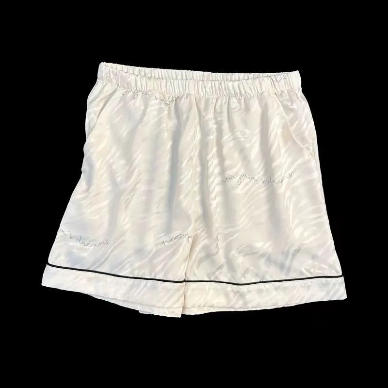 طقم ملابس نوم من الحرير الجليدي للنساء ، ملابس منزلية للفتيات ، كارديجين حلو ، شورت بأكمام قصيرة ، بيجامات للطلاب ، ملابس نوم من M L ، 2