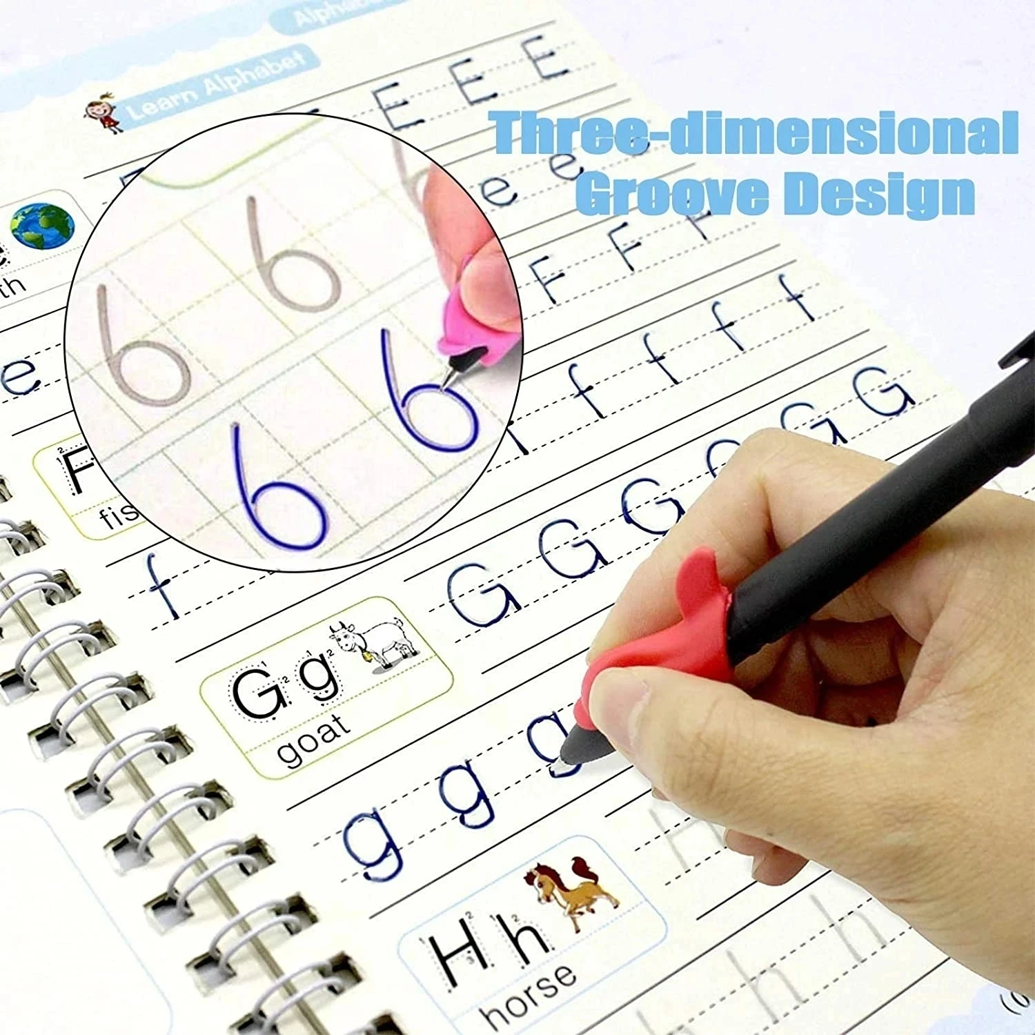 SANK Magic Copybook Montessori French Magic Book Reusable Calligraphy Children's Notebook For Calligraphy Handwriting Writing