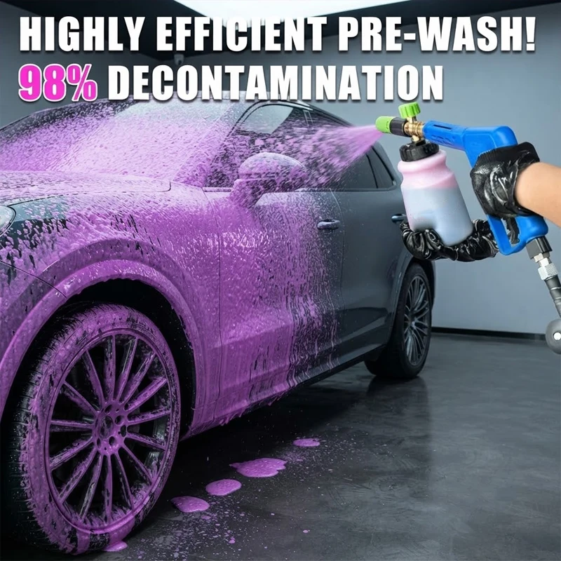 Foaming Pink Vehicle Pre-Wash Cleaner Rich Foam Soap for Easy Dirt and Grime Removal on All Car Paint Finishes - ZORILYNX