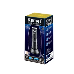 Kemei Electric Hair Clipper Professional Sensitive Area Haircuts Machine IPX7 Waterproof Body Trimmer with Charging Base KM-1838