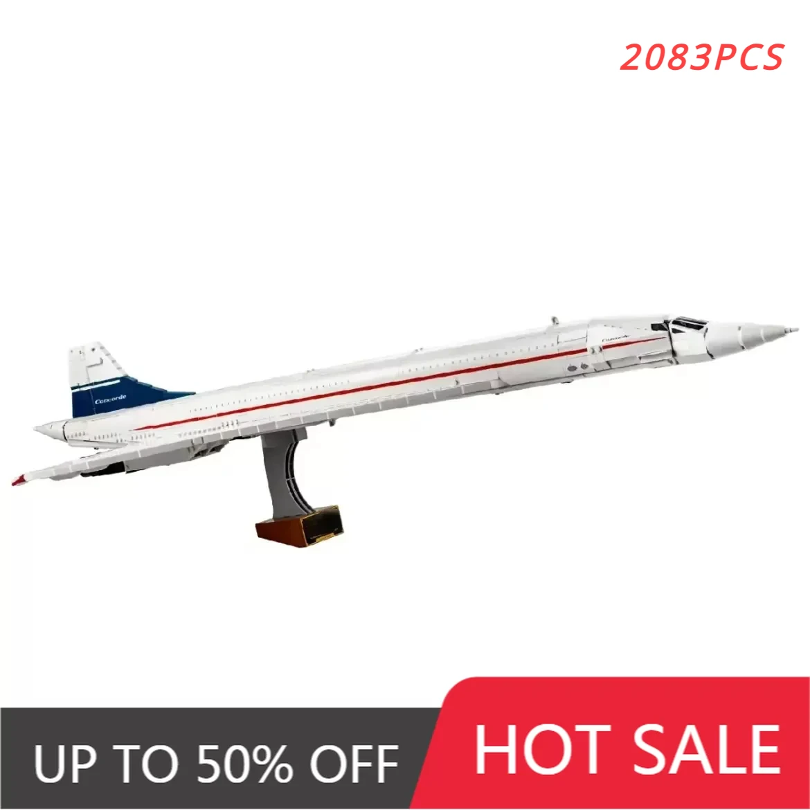 

2023 NEW 10318 Airbus Concorde Building Kit World’s first supersonic Airliner Space Shuttle Model Educational Toy for Children