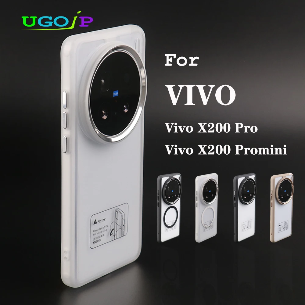 

UGOjP Case For VIVO X200 Pro Transparent Phone Case For VIVO X200 Pro Mini Clear Anti-Fall Shockproof Magnetic Protective Cover