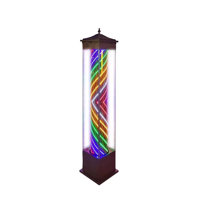 Hair turn light barber shop special light box LED outdoor water imitation floor lamp