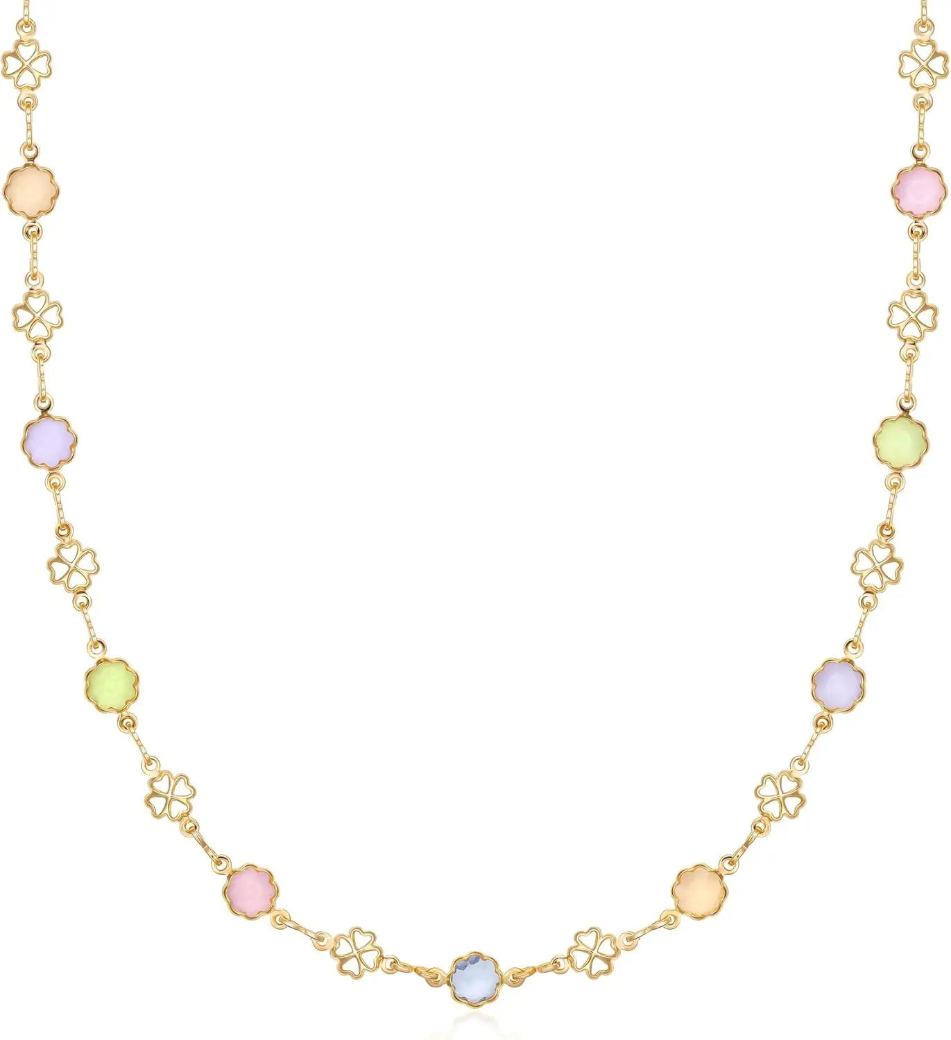 

Женское ожерелье Barzel с разноцветными цветами, покрытое 18-каратным золотом, 16-24 дюйма с удлинителем на 2 дюйма - Сделано в Бразилии