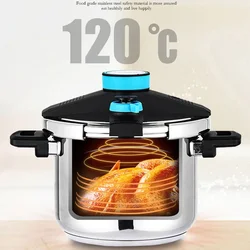 304 Stainless Steel Household Gas Pressure Cooker Explosion-proof Induction Cooker Universal Multi-purpose Pot 100kpa