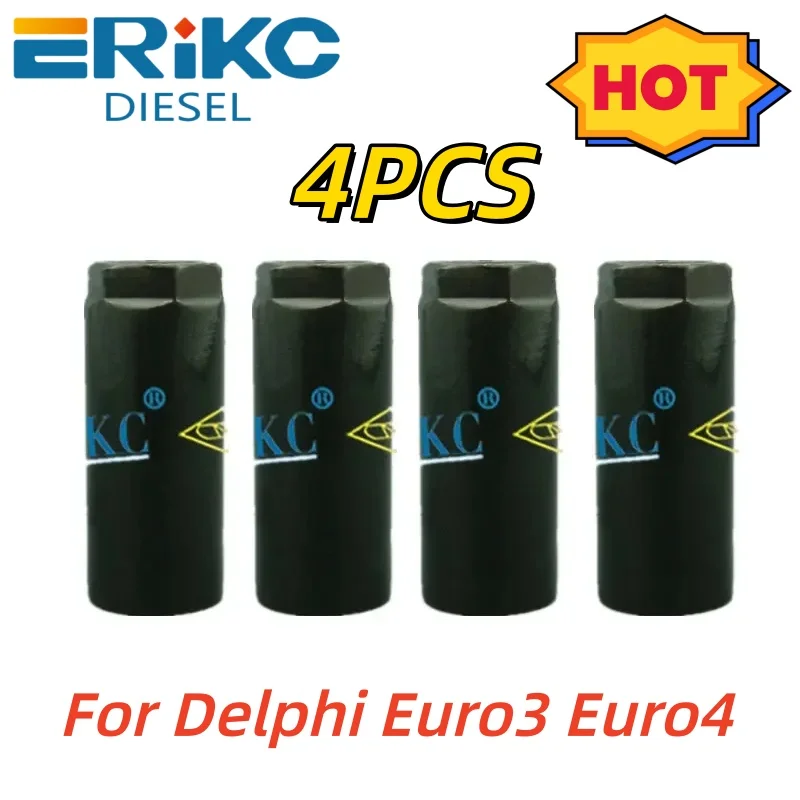 4pcs Euro 3 Euro 4 For Fuel Pump Nozzle Nut 9308-002E Common Rail Diesel Injector Nozzle Cap Solenoid Nut