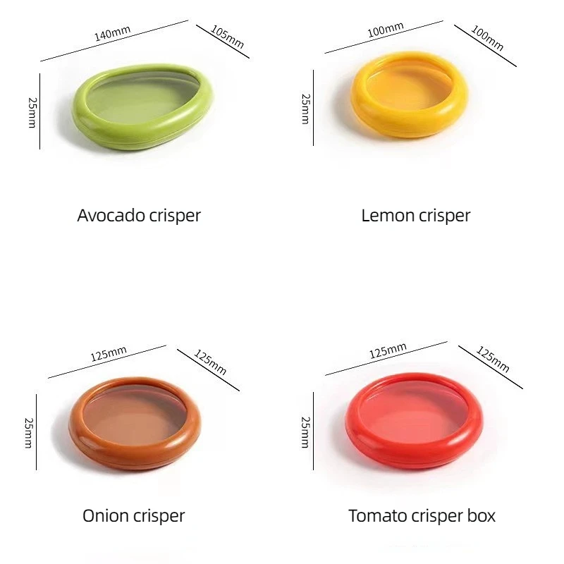 Reusable Food Saver Box Silicone Film Food Box Sealed Mini Refrigerator for Storage Vegetable Avocado Lemon Storage Kitchen Tool