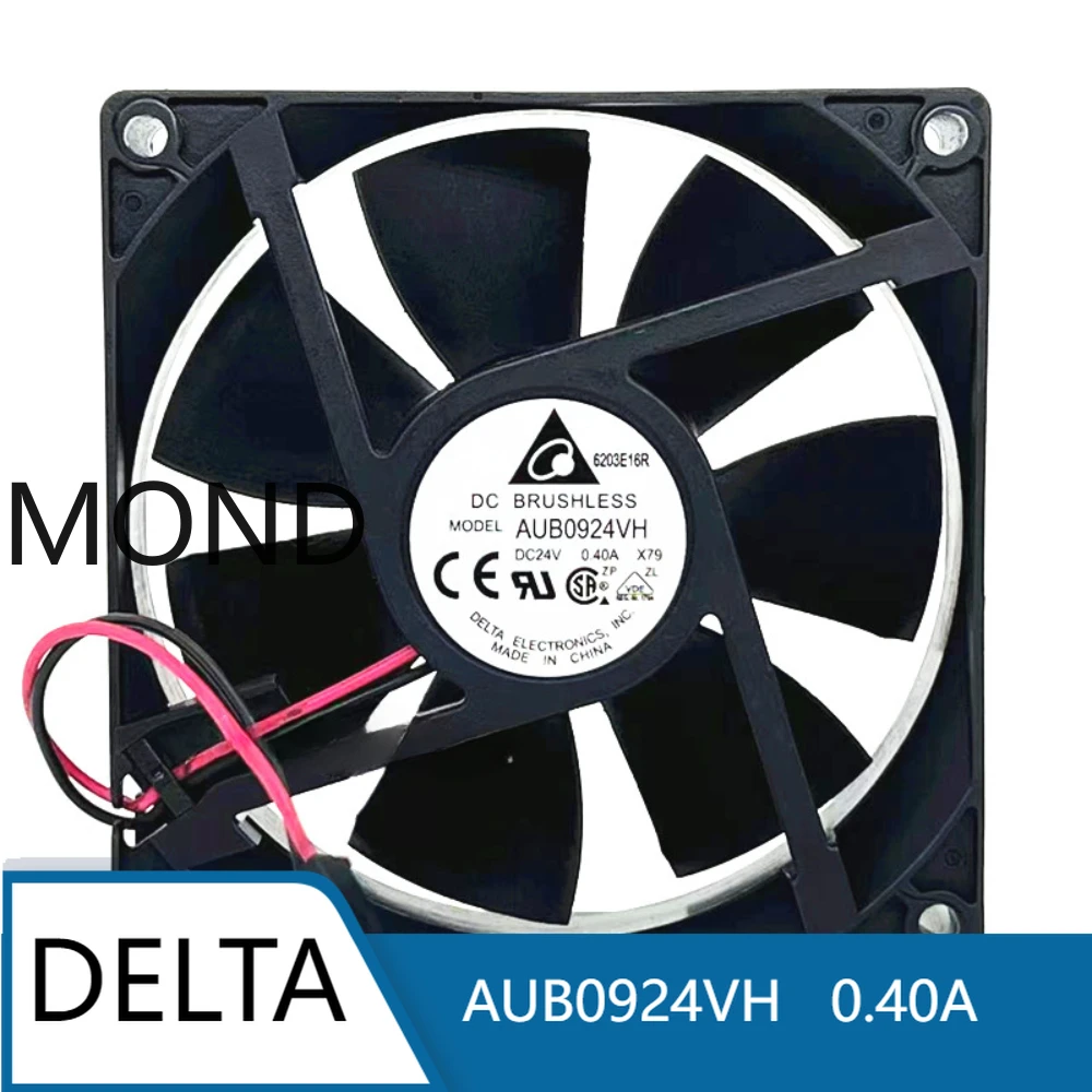 

AUB0924VH 0.40A 24V 9025 9CM Delta Transformer Frequency Cooling Fan 2-wire 3-wire Fan