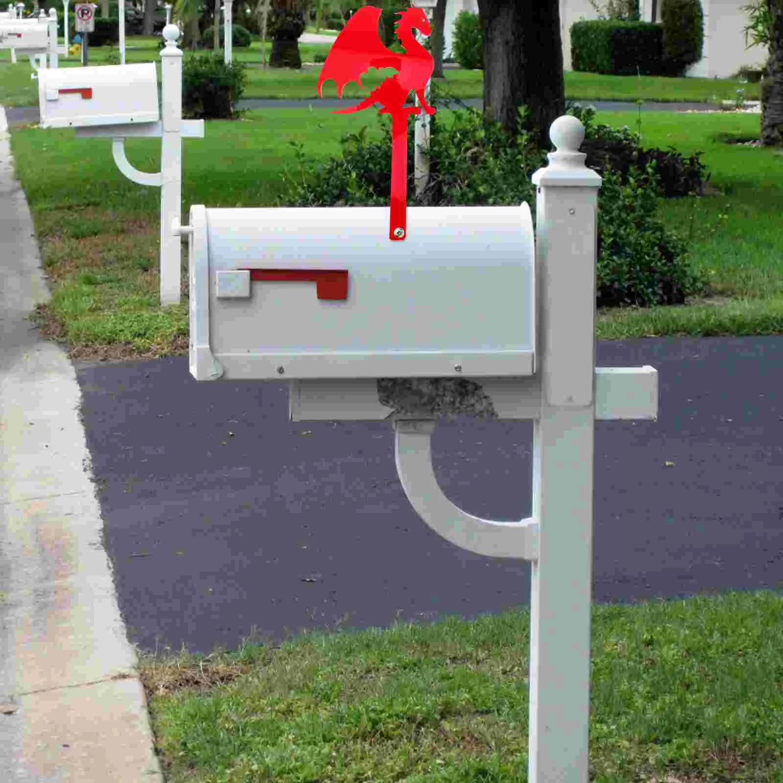 Mailbox Decoration Emblems Boxes Garden Flag Replacement Red Flags for Brick Mailboxes Acrylic