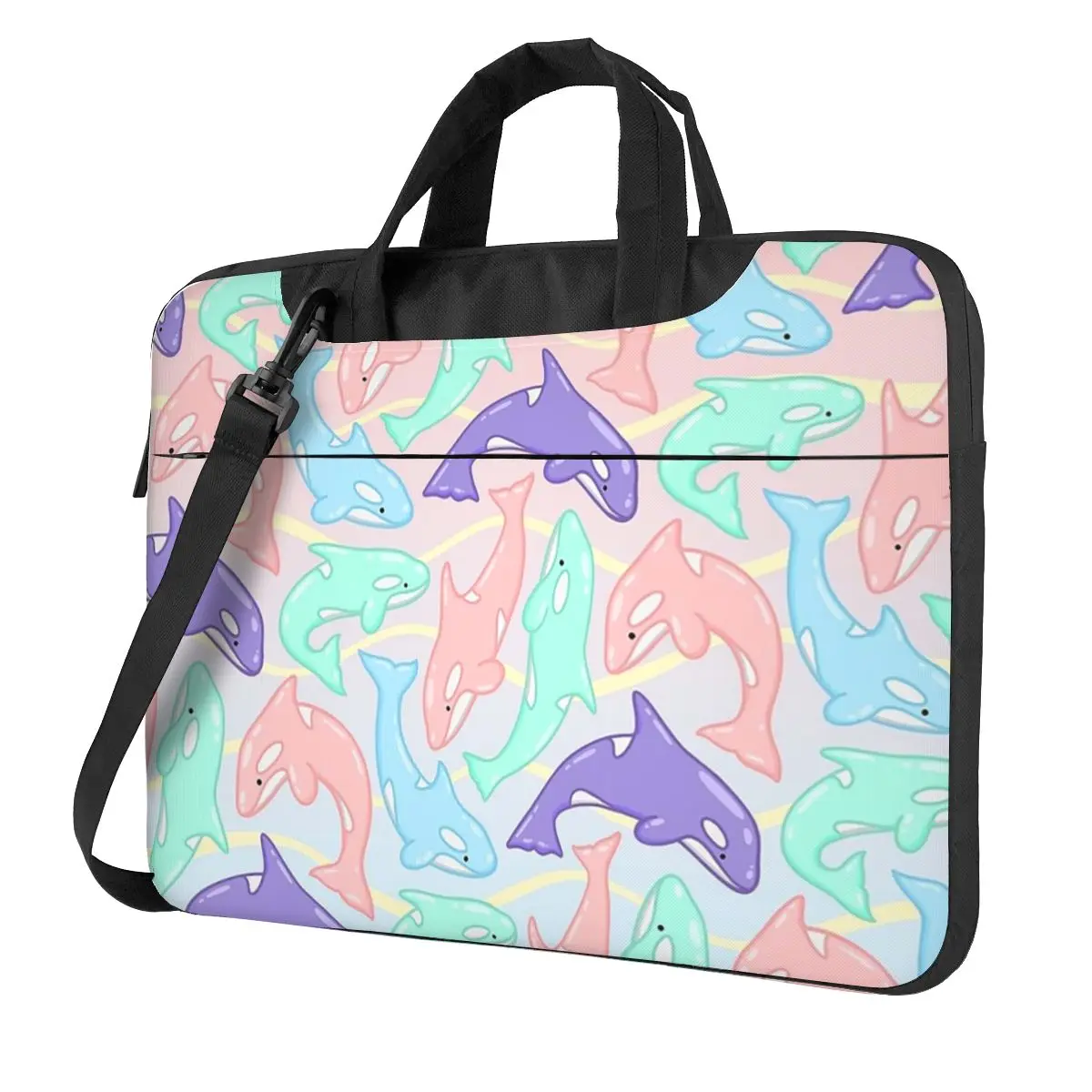 

Pastel Orca Pattern Laptop Bag Shockproof Case Computer Bag 13 14 15.6 Inch Crossbody Laptop Pouch For Macbook Pro Air