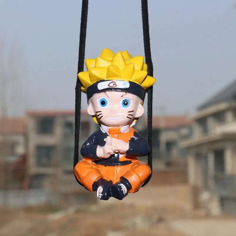 Наруто Узумаки автомобильное зеркало заднего вида кулон аниме фигурка забавная модель куклы игрушки милый автомобиль внутреннее украшение аксессуары подарки для фанатов