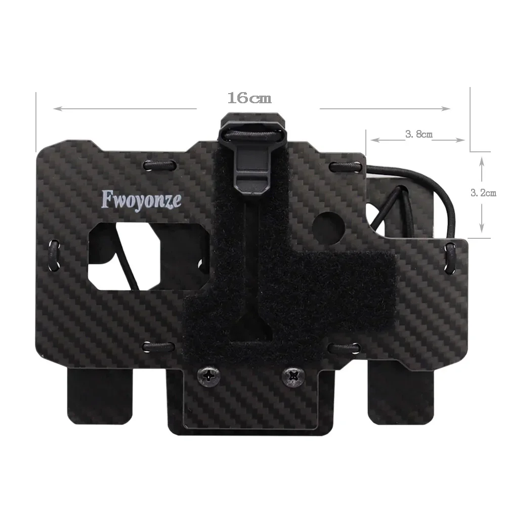 Fwoyonze Carbon Fiber Made Tactical MOLLE Folding Navigation Board Hunting Airsoft Vest Mobile Phone Holder Display Stand
