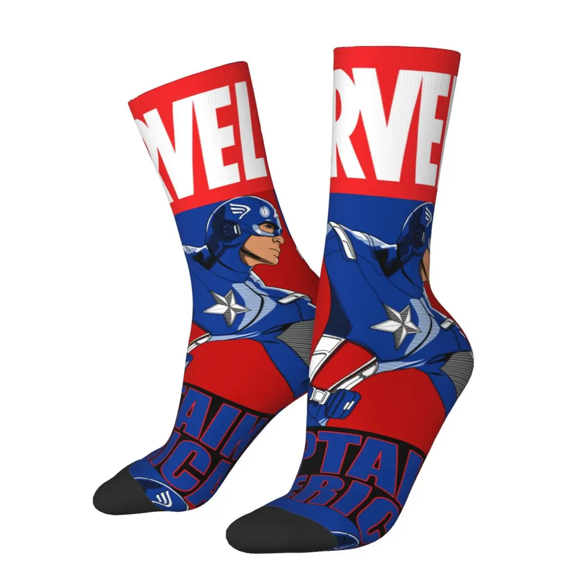 

Funny Crazy Sock for Men Limited Edition Hip Hop Vintage Marvel Happy Quality Pattern Printed Boys Crew compression Sock Novelty