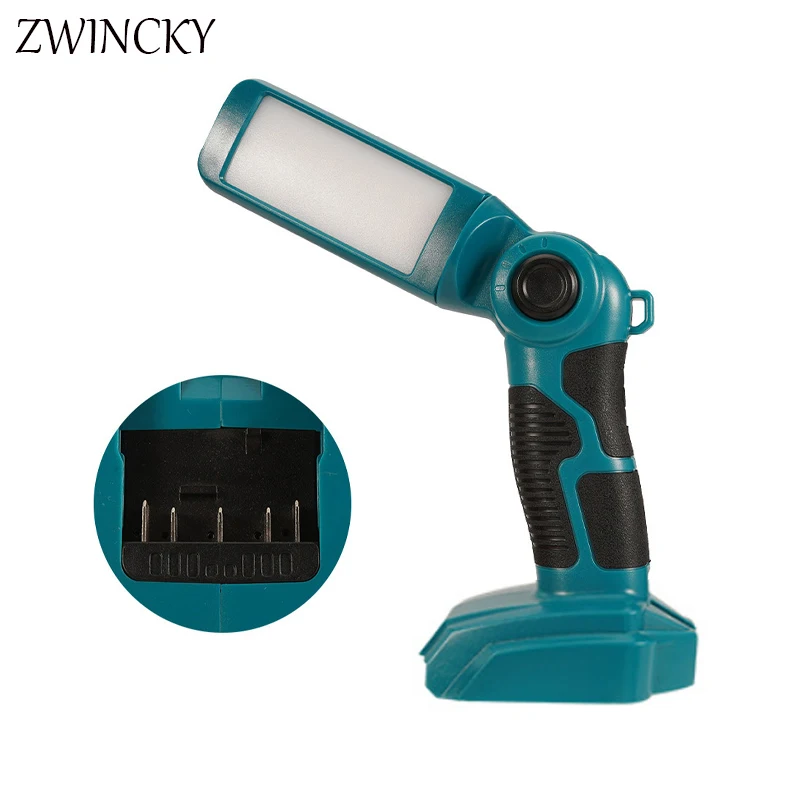 ZWINCKY 12W Portable LED Warning Light Work Light Outdoor Lighting For Bosch Power Tools 18V Lithium Battery