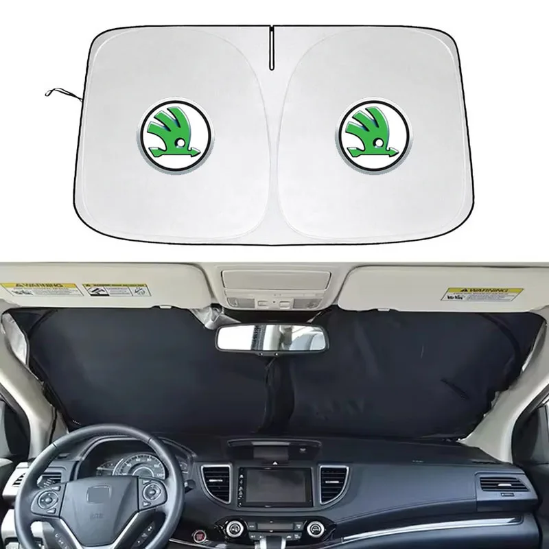 

Car Windshield Sunshade Umbrella Summer Sun Protection Sunshade For Skoda Octavia 2 3 A4 Superb Rapid Kodiaq Karoq Fabia Kamiq