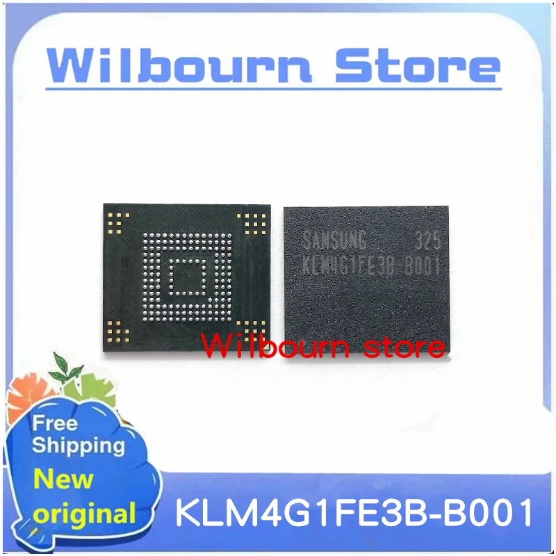 10PCS/LOT 100% NEW KLM4G1FE3B-B001 KLM4G1FE3B-B002 EMMC BGA-153 4G mobile phone chip