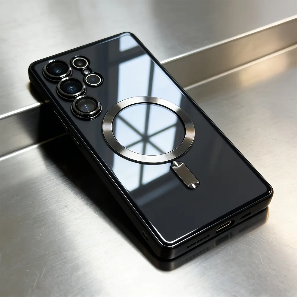 Luxury Magnetic Plating Clear Soft Case for Samsung Galaxy S26 S25 S24 S23 S22 S21Ultra S25 S24 S23FE S25edge