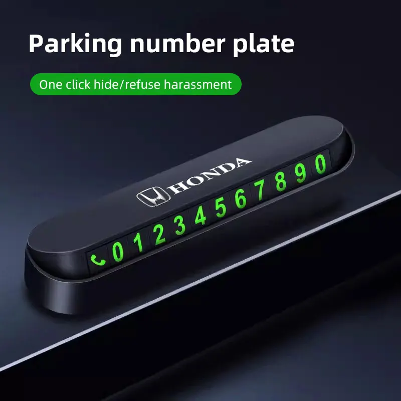 1Pcs Car Temporary Parking Card Phone Number Card Accessories For Honda Civic FIT Accord Prelude CRV 5th City CRZ CRX Jazz HRV