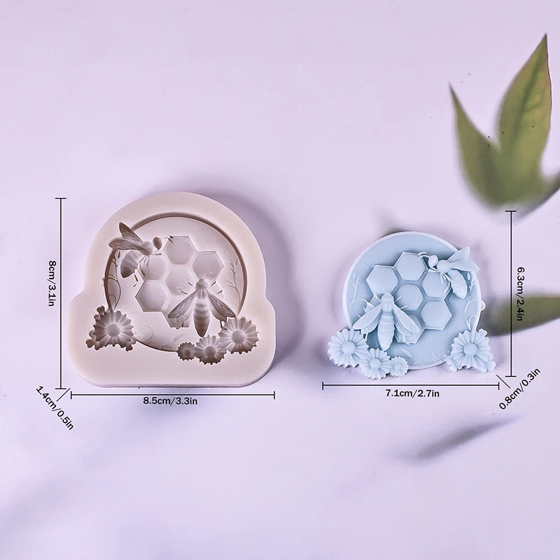 Honeycomb Silicone Fondant Mold For Honey Theme Cake Decoration Cupcake Topper Chocolate Bee Flower Gum Paste Polymer Clay