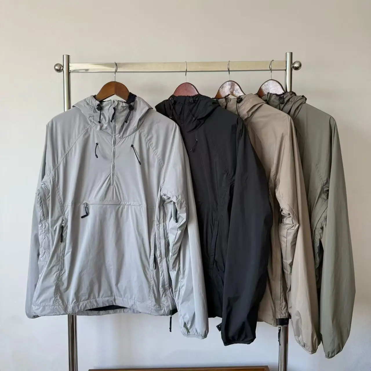 Yamatomichi Alpha Anorak Chaqueta térmica de forro polar con capucha para exteriores Chaqueta liviana